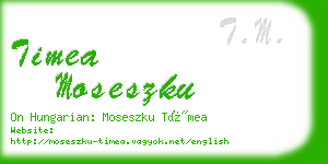 timea moseszku business card